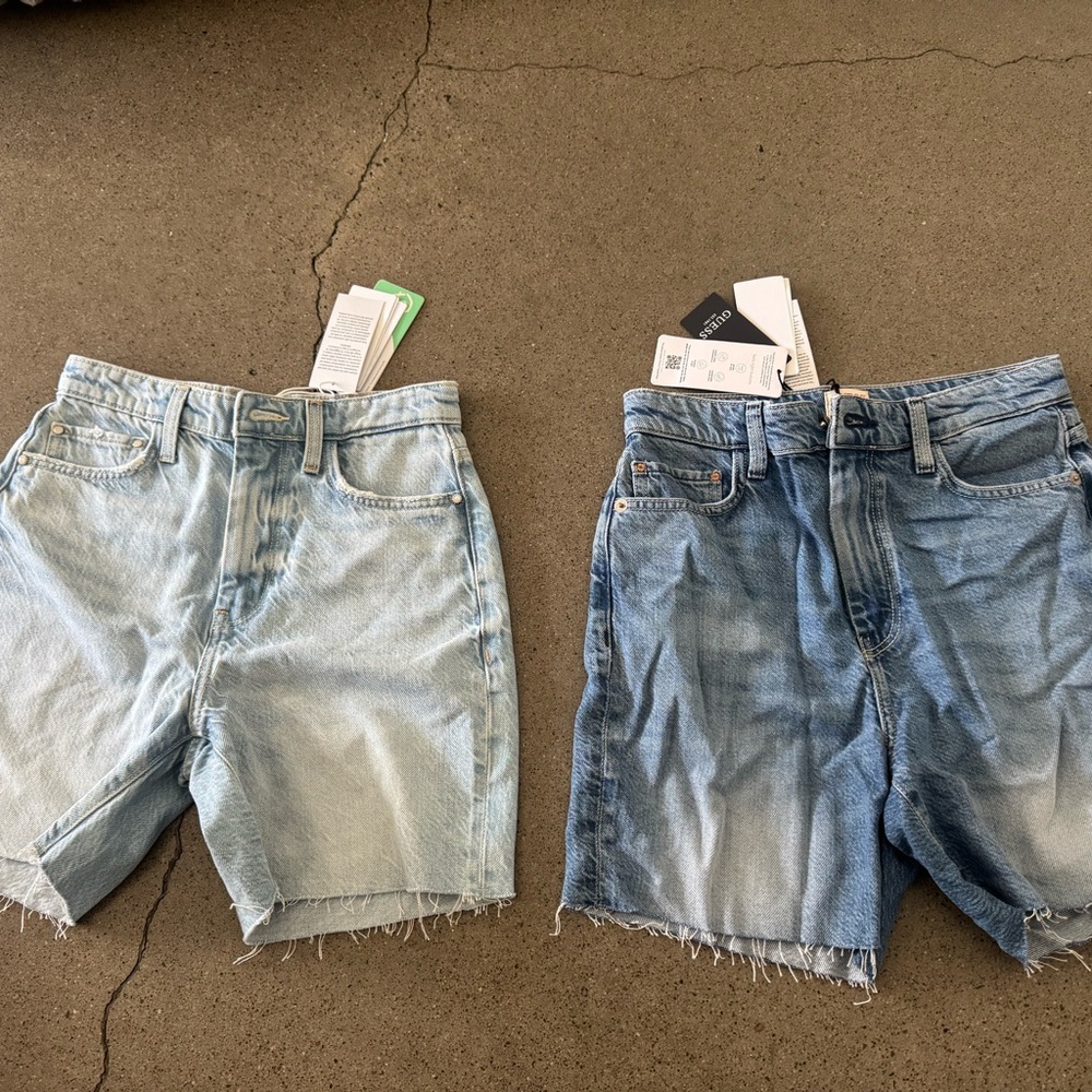 Guess Women Jean Shorts - Light Blue & Medium Blue (price for both)